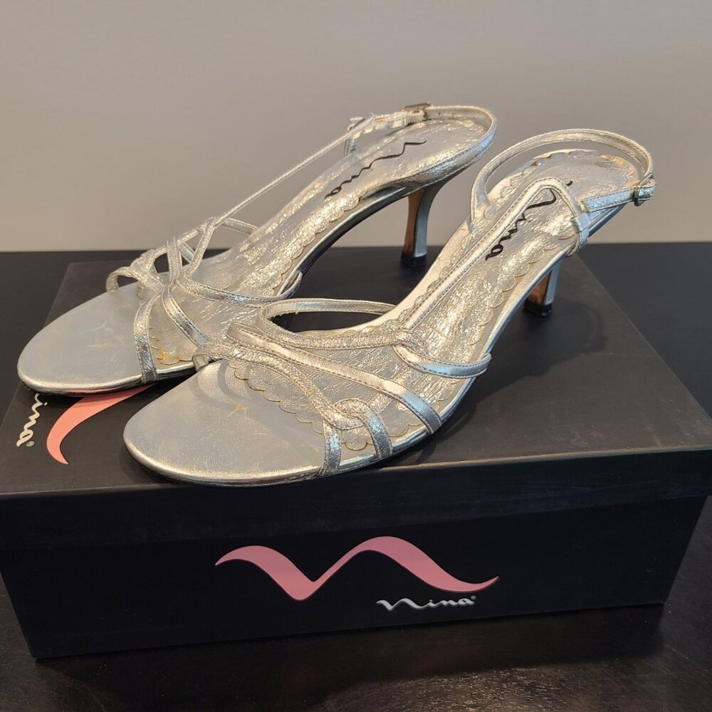 Nina Shoes - Gelsi - YF (Silver Crinkle) Size 9M